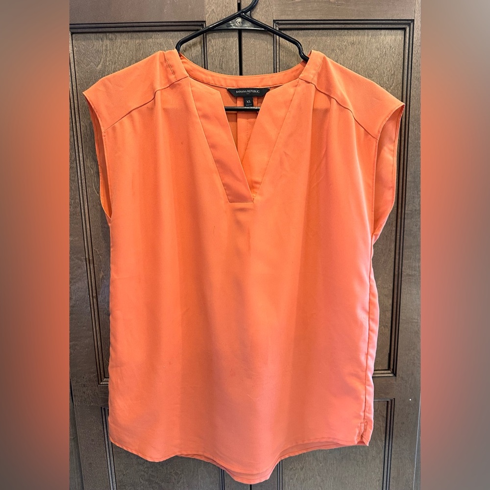 Banana Republic Vivid Orange Blouse